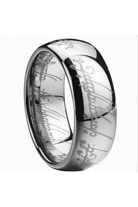 Lord Of The Rings The One Ring Lotr Stainless Steel Wedding Aragon Wedding Ring-Silver-11-4mm