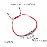 EOEMY Lucky Blue Evil Eye 6Pcs/Set 7 Knot Bracelet Kabbalah Amulet Wholesale Women Men-11-Cat