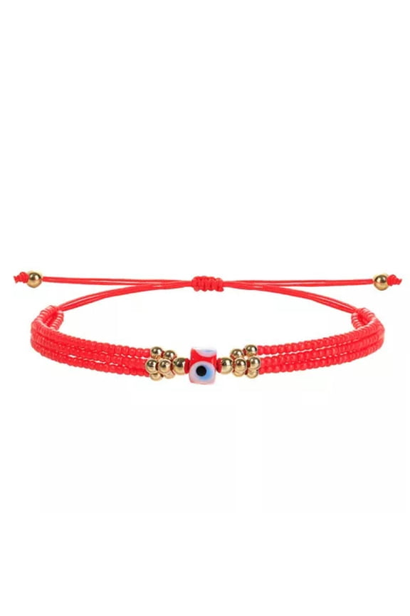 Lucky Multilayer Boho Turkish Evil Eye Bracelet Beaded Bracelet Amulet Women New-Red