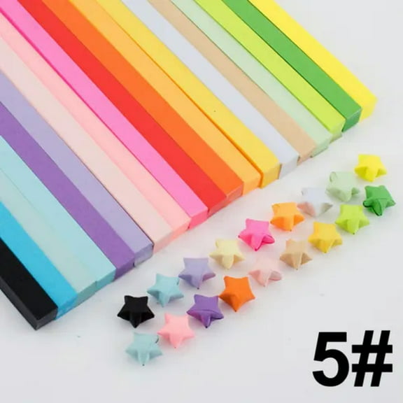 EOEMY Lucky Star Folding Paper Lucky Wish Star Cute Origami Paper Scrapbook Handmade-E: 540 Strips 27 Colours