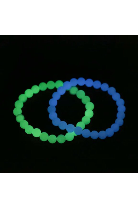 Luminous Glowing In The Dark Bracelets For Women Men Stone Blue Green Bangles-Blue+Green