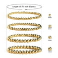 thumbnail image 1 of EOEMY Luxury 14K Gold Plated Beads 4/5/6/8 Beaded Bracelets Men Women Stacking Bangle-5mm, 1 of 9