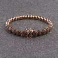thumbnail image 1 of EOEMY Luxury Micro Pave Cz Ball & Crown Braided Copper Bead Men'S Bracelets Jewelry-1268-B4, 1 of 3