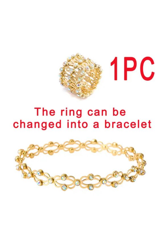 Magic 2-In-1 Folding Retractable Telescopic Ring Bracelet Women Men Jewelry Gift-#3