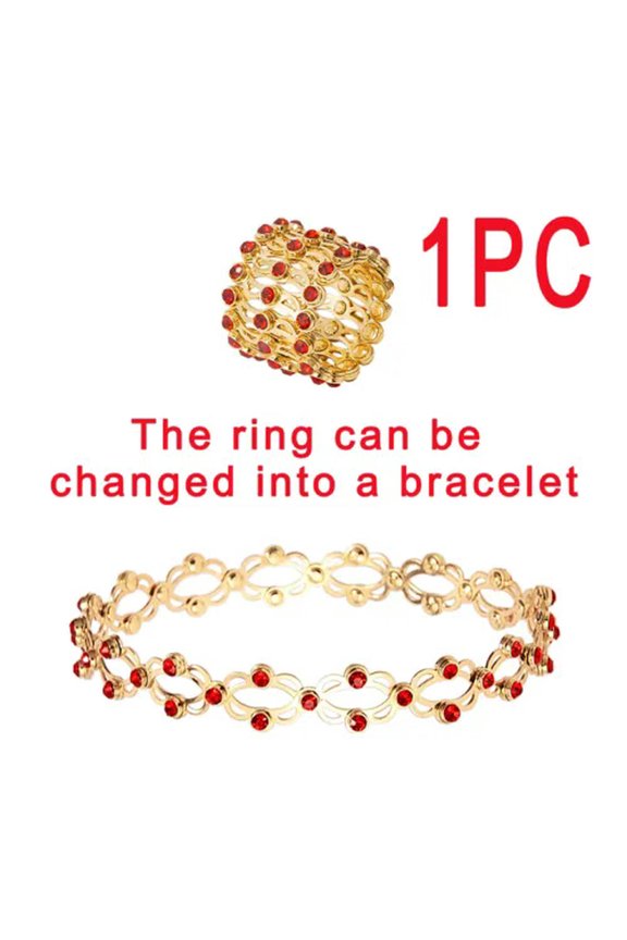 Magic 2-In-1 Folding Retractable Telescopic Ring Bracelet Women Men Jewelry Gift-#4