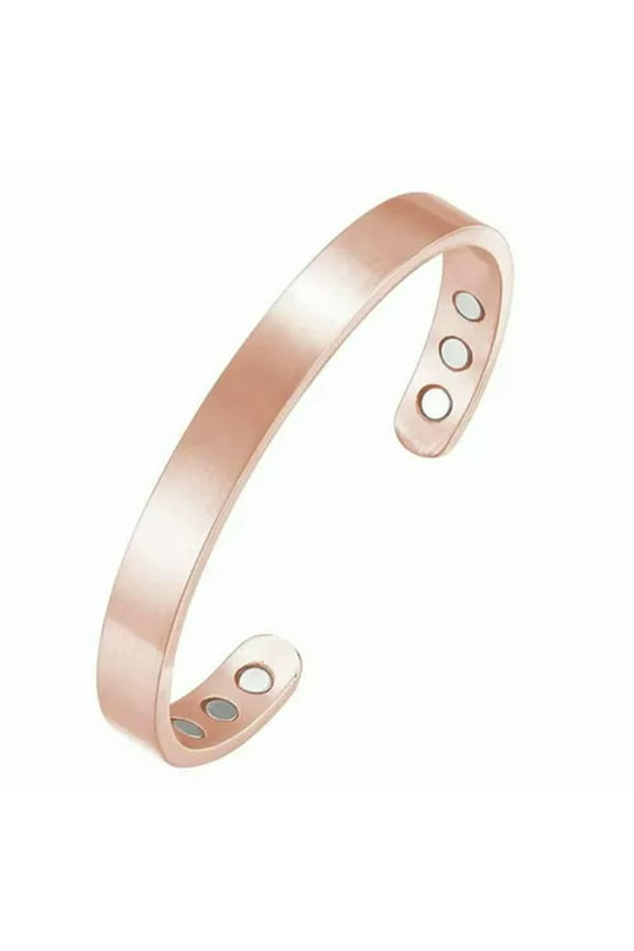 Magnetic Bracelet Cuff Bangle Pain Relief Women Men Health Therapy Jewelry Gift-Rose Gold