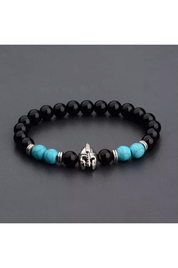 Men 8mm Matte Agate Tiger Eye Beads Hematite Natural Stone Bracelets Jewelry-257-2