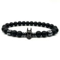 thumbnail image 1 of EOEMY Men Natural Onyx Stone Zircon Helmet Skull Head Magnetic Beads Bracelets-Batman, 1 of 6