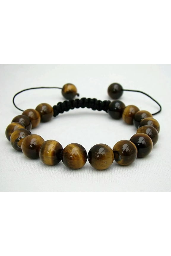 Men'S Shamballa Bracelet All 10mm Tiger Eye Stone Beads