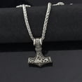 thumbnail image 1 of EOEMY Men'S Stainless Steel Norse Viking Thor Hammer Mjolnir Pendant Necklace-#1, 1 of 6