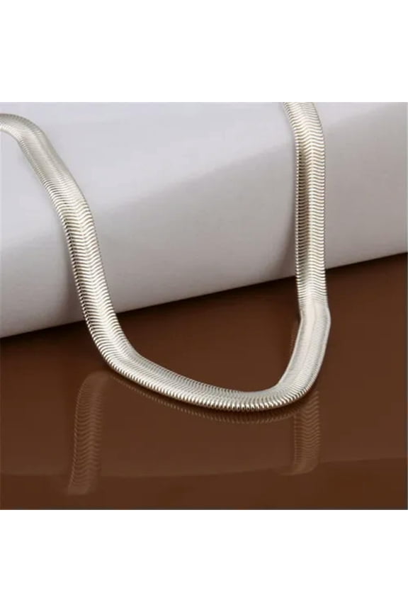 Men Women 925 Silver Solid 6mm Snake 16-24Inches Chain Nice Necklace Jewelryn193-16Inch N193
