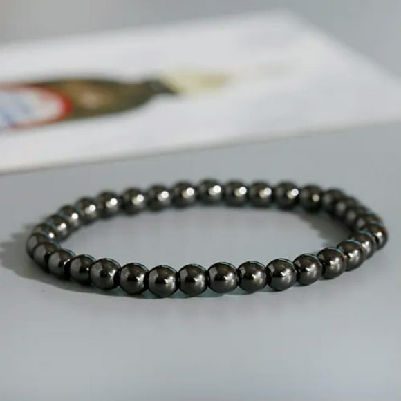 Men Women Therapeutic Energy Healing Hematite Bracelet Therapy Arthritis Jewelry-6mm Hematite