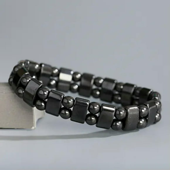 Men Women Therapeutic Energy Healing Hematite Bracelet Therapy Arthritis Jewelry-Hematite #1