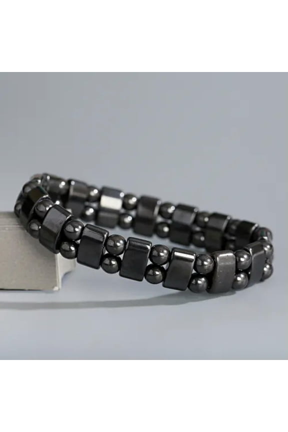 Men Women Therapeutic Energy Healing Hematite Bracelet Therapy Arthritis Jewelry-Hematite #1