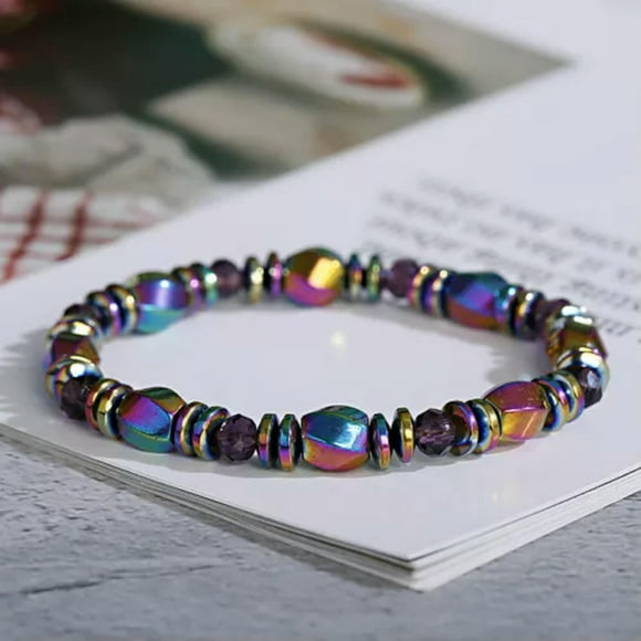 Men Women Therapeutic Energy Healing Hematite Bracelet Therapy Arthritis Jewelry-Hematite10#