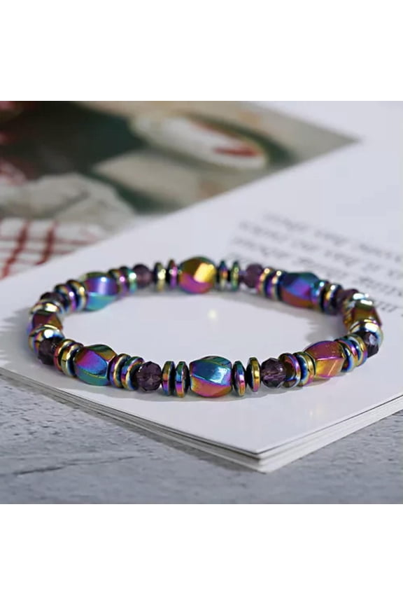 Men Women Therapeutic Energy Healing Hematite Bracelet Therapy Arthritis Jewelry-Hematite10#
