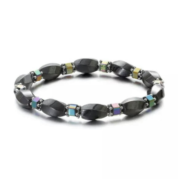 Men Women Therapeutic Energy Healing Hematite Bracelet Therapy Arthritis Jewelry-Hematite15#