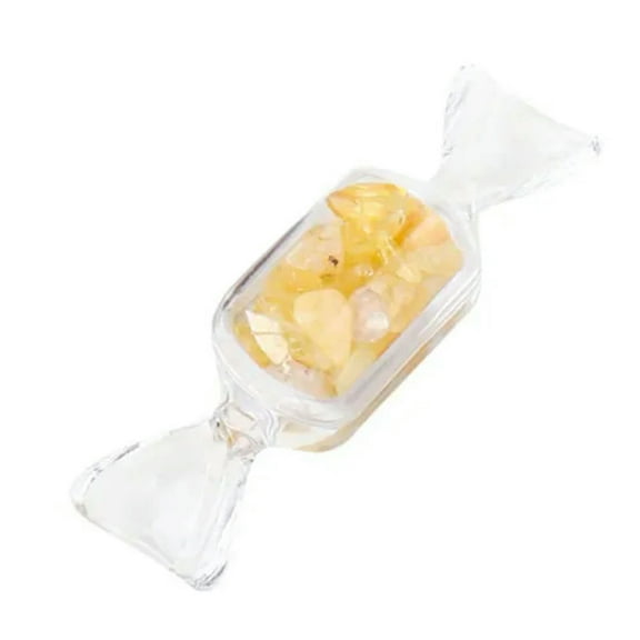 EOEMY Mini Crystal Chips Gravel Natural Semi Tumbled Crushed Gemstone Healing Reiki-Citrine-Mini Chips With Candy Storage ...
