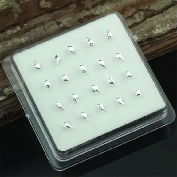 EOEMY Multiple Styles 20Pcs Nose Studs Rings Piercing Pin Body Jewelry -18