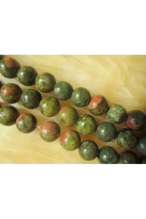 Natural 6/8/10mm Unakite Epidote Gemstone Round Loose Beads 15''##Hl093 -8mm