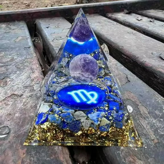 EOEMY Natural Amethyst Ball Lapis Lazuli Virgo Pyramid Quartz Crystal Tower Decor Gift