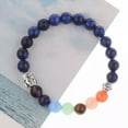 thumbnail image 1 of EOEMY Natural Gemstone Beads Buddha Head Beaded Men Womens Lava Bead Handmade Bracelet-186-2, 1 of 2