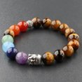 thumbnail image 1 of EOEMY Natural Gemstone Beads Buddha Head Beaded Men Womens Lava Bead Handmade Bracelet-223, 1 of 2
