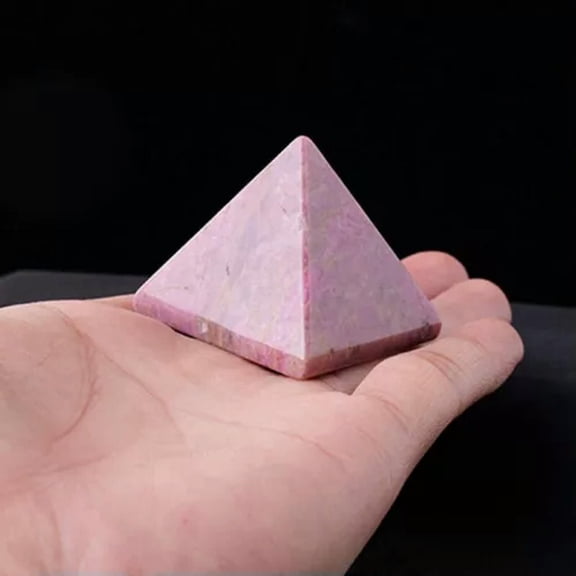 EOEMY Natural Gemstone Quartz Crystal Point Tower Chakra Healing Energy Pyramid Stone-Rose Rhodonite Quartz