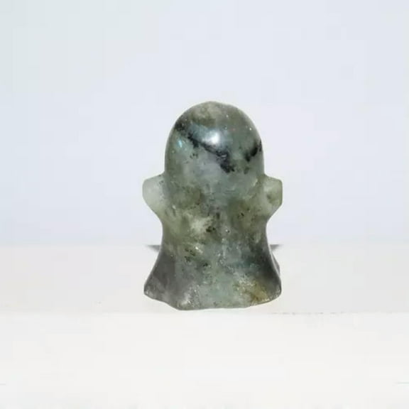 EOEMY Natural Healing Gemstone Quartz Crystal Ghost Skull Carved Reiki Rock Decor Gift-Labradorite Quartz-10Pcs