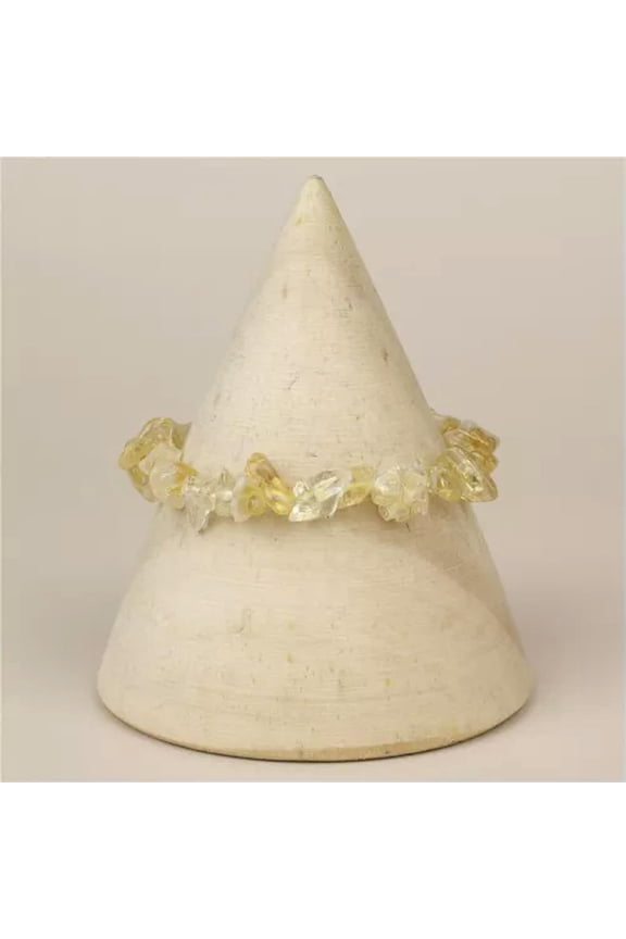 Natural Healing Quartz Gravel Hand Strings Crystal Stretchy Bracelet Chakra Gems-Yellow Citrine Quartz