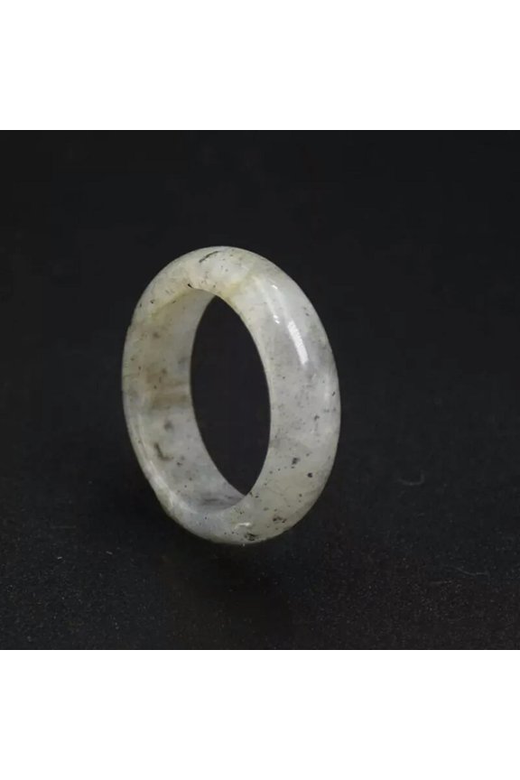 Natural Labradorite Stone Quartz Crystal Agate Round Finger Band Rings Reiki Gem