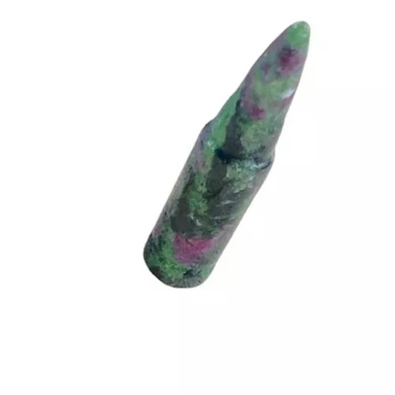 EOEMY Natural Quartz Crystal Bullet Pendant Chakra Stone Necklace Amulet Reiki Healing-Ruby In Zoisite Stone Quartz-1Pc