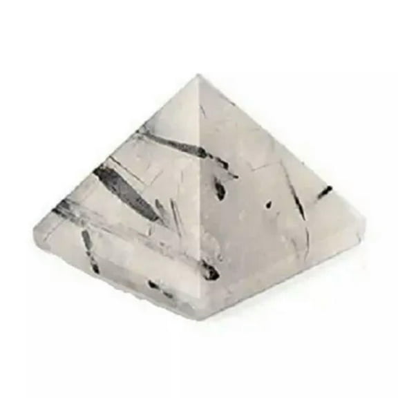 EOEMY Natural Quartz Crystal Egyptian Pyramid Chakra Reiki Mineral Stone Tower Decor-Black Tourmaline Quartz-1Pc