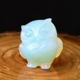 thumbnail image 1 of EOEMY Natural Quartz Crystal Gemstone Owl Carved Lucky Hooters Mini Reiki Amulet Decor-Opal Quartz, 1 of 5