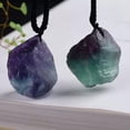 thumbnail image 1 of EOEMY Natural Quartz Crystal Pendant Healing Raw Rough Stone Pendulum Necklace Gift Us-#3 Raw Rough Rainbow Fluorite ..., 1 of 6