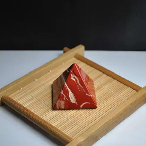EOEMY Natural Quartz Crystal Point Tower Chakra Healing Rock Gemstone Pyramid Decor-10Pcs-Red Jasper Quartz Crystal