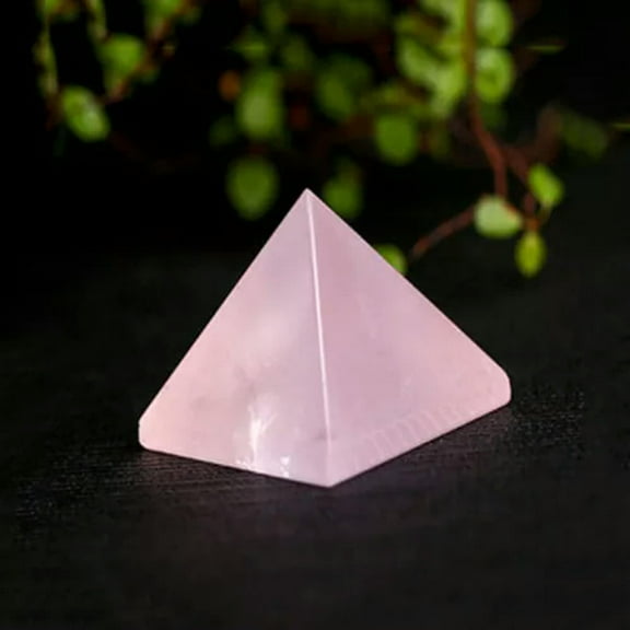 EOEMY Natural Quartz Crystal Point Tower Chakra Healing Rock Gemstone Pyramid Decor-1Pc-Rose Quartz Crystal