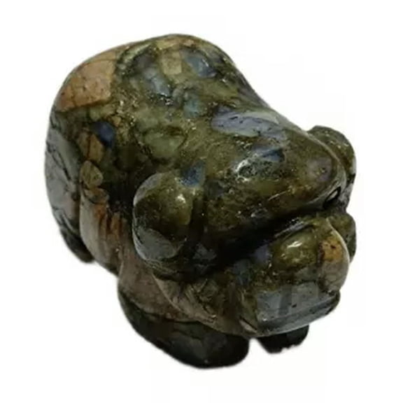 EOEMY Natural Quartz Crystal Skull Carved Pig Healing Stone Wild Boar Piggy Animal Gem-5Pcs-Blue Amphibole Quartz