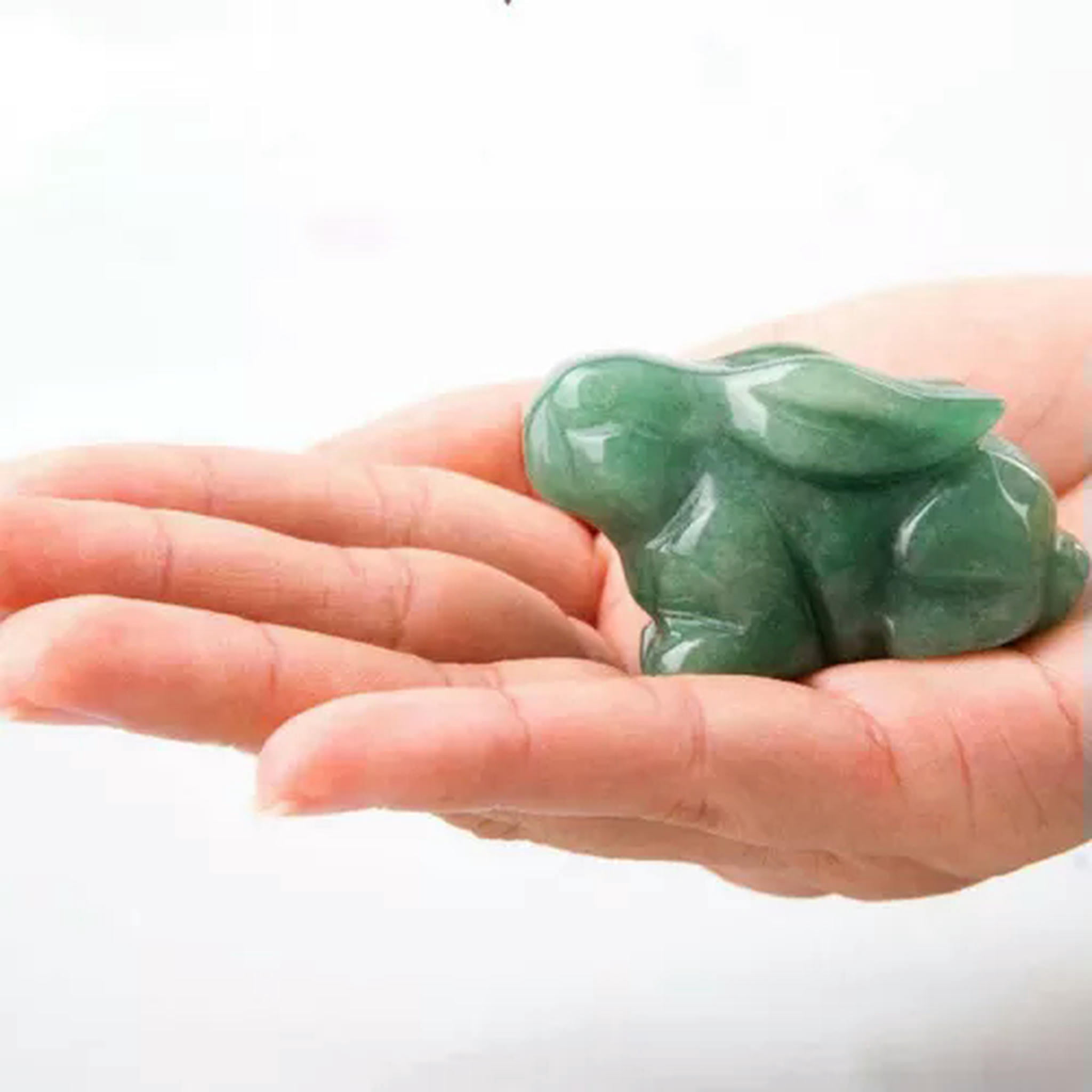 EOEMY Natural Quartz Rabbit Crystal Hand Carved Energy Healing Agate ...