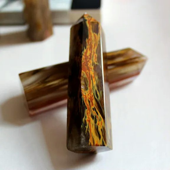 EOEMY Natural Raw Yellow Lemurian Quartz Crystal Point Wand Obelisk Mineral S Us