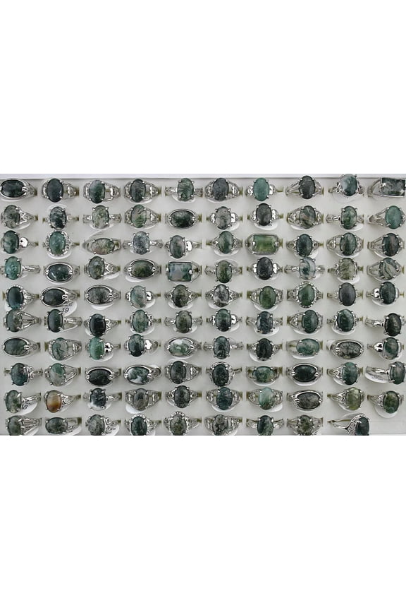 New Fashion Wholesale Lots 32Pcs Mixed Assorted Natural Stone Women Lady'S Rings