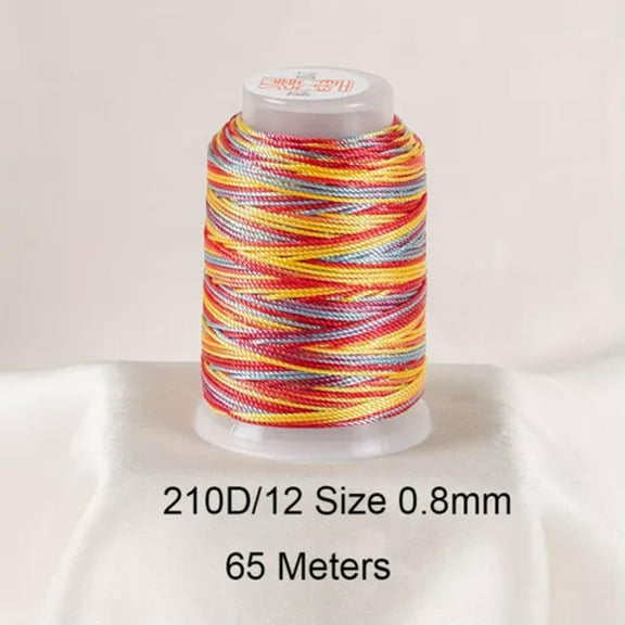 EOEMY One Spool Variegated Polyester Sewing Embroidery Thread String 210D/12-3#