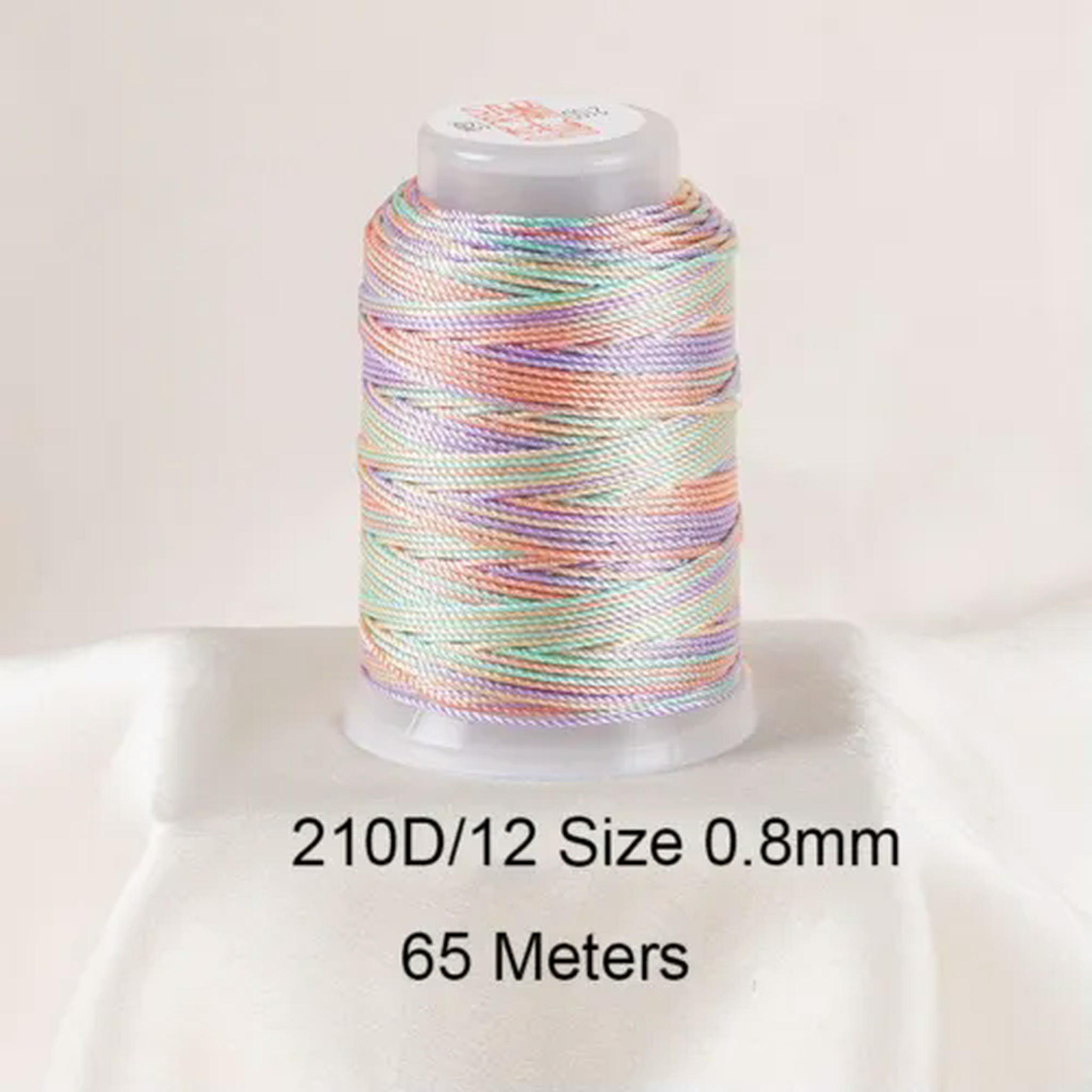 String Made By Thread EOEMY One Spool Variegated Polyester Sewing Embroidery Thread String ...