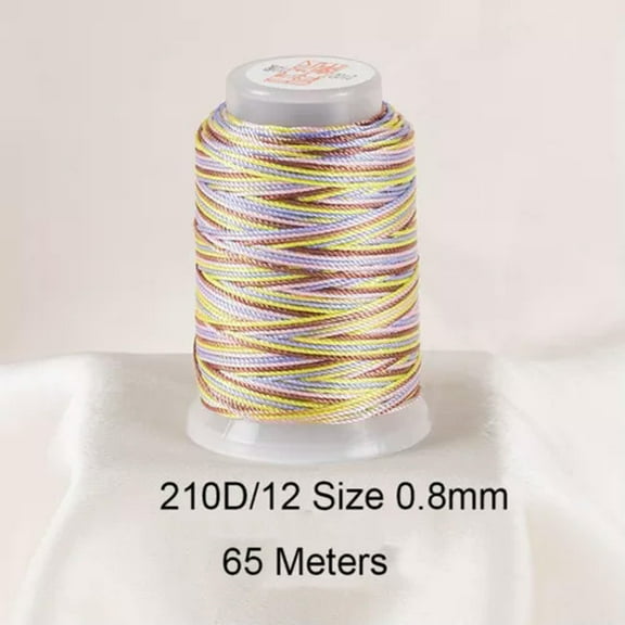 EOEMY One Spool Variegated Polyester Sewing Embroidery Thread String 210D/12-6#