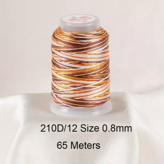 EOEMY One Spool Variegated Polyester Sewing Embroidery Thread String 210D/12-8#
