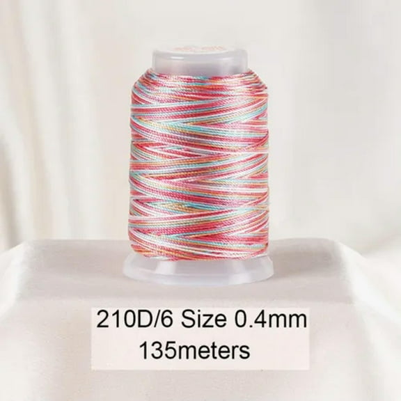 EOEMY One Spool Variegated Polyester Sewing Embroidery Thread String 210D/6-10#