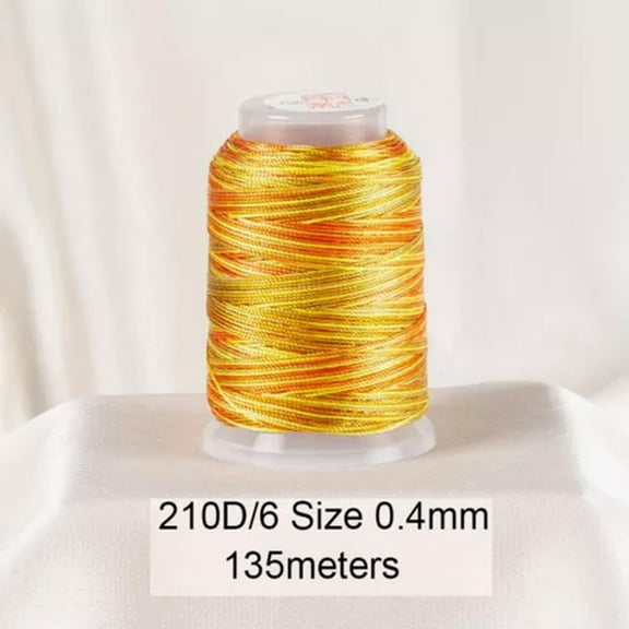 EOEMY One Spool Variegated Polyester Sewing Embroidery Thread String 210D/6-11#