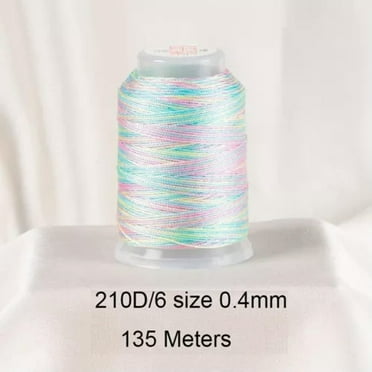 EOEMY One Spool Variegated Polyester Sewing Embroidery Thread String 210D/6-12#