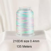 EOEMY One Spool Variegated Polyester Sewing Embroidery Thread String 210D/6-12#