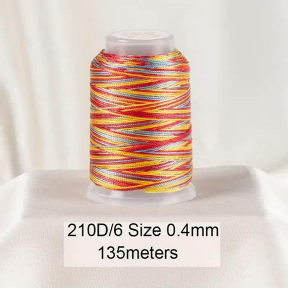 EOEMY One Spool Variegated Polyester Sewing Embroidery Thread String 210D/6-3#